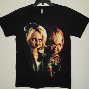 New "Chucky & Tiffany Horror Duo" Unisex Silkscreen T-Shirt Small–3XL